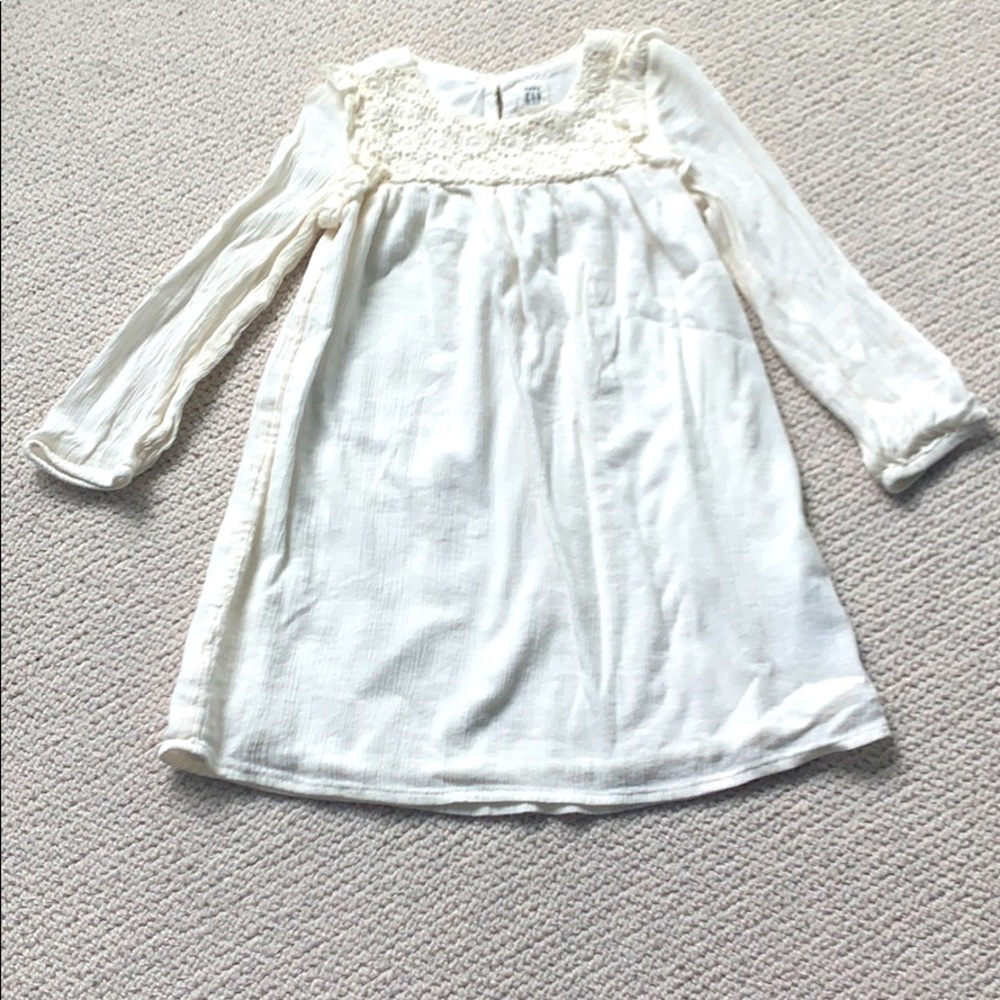 Baby Gap Cotton Lace Dress Cream Sz 4